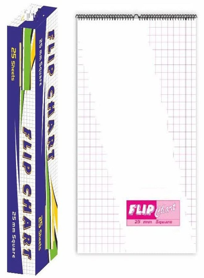 FIRST CLICK Flip Chart Flipcharts Sheets 50 graph papers(25x2) Sheet Wiro winding Flipchart Size : 50 x 74.5 cm - Image 3